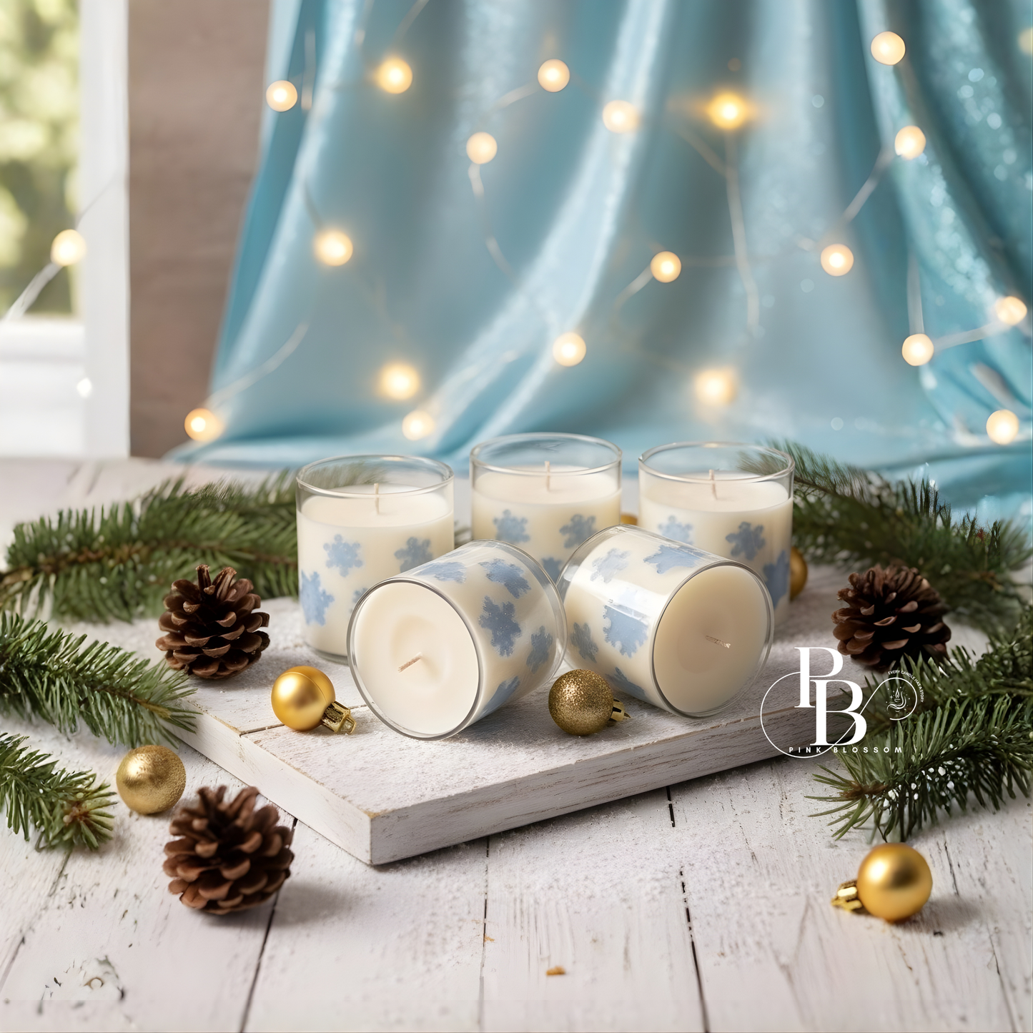 Luxury Snowflake Christmas Candle