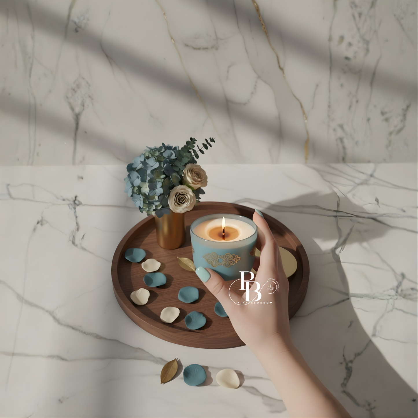 Ethereal Bloom Luxury Scented Candle – Timeless Elegance in Every Glow