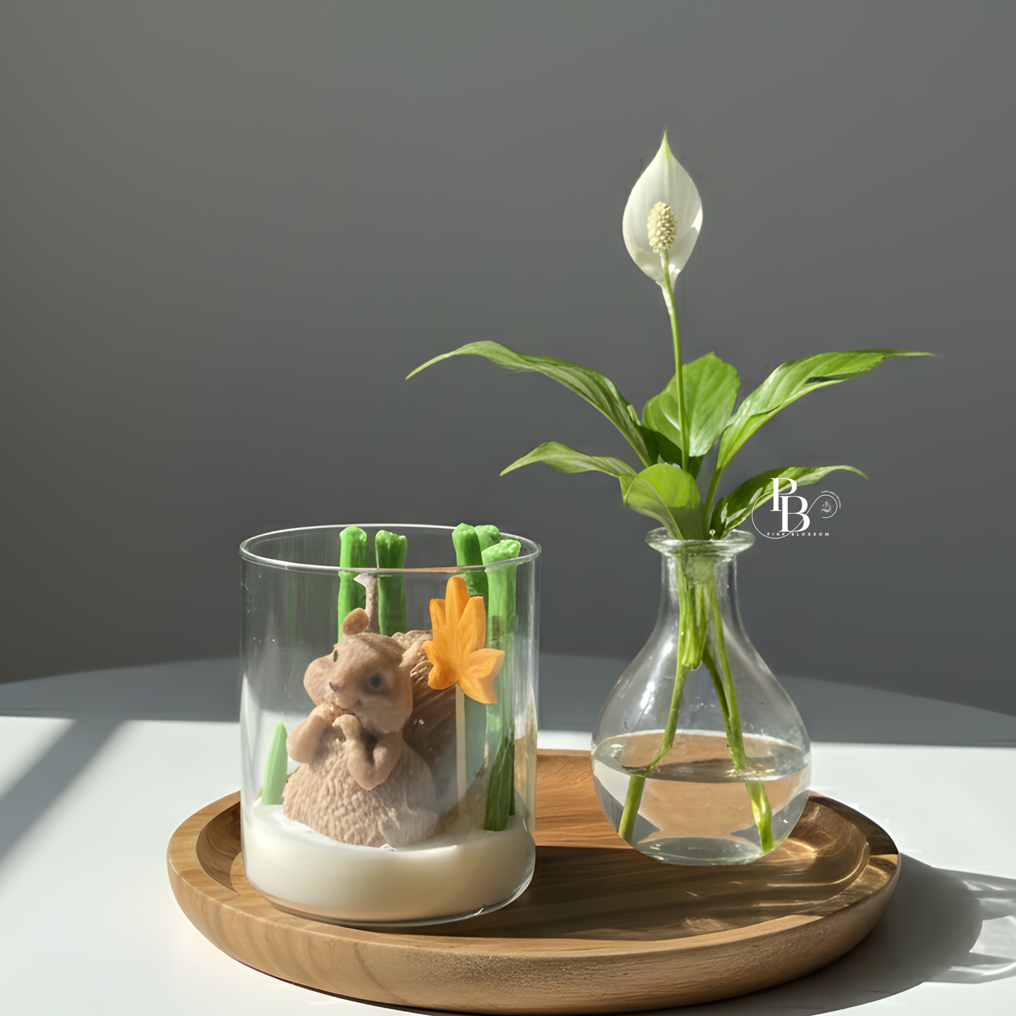 Woodland Squirrel Decorative Candle in Glass Jar