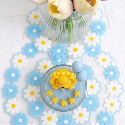 Cute Lion Scented Candle in Glass Jar – Handmade Decorative Soy Wax Candle | Aesthetic Home Décor Gift | Unique Cute Animal Candle for Kids & Gifts