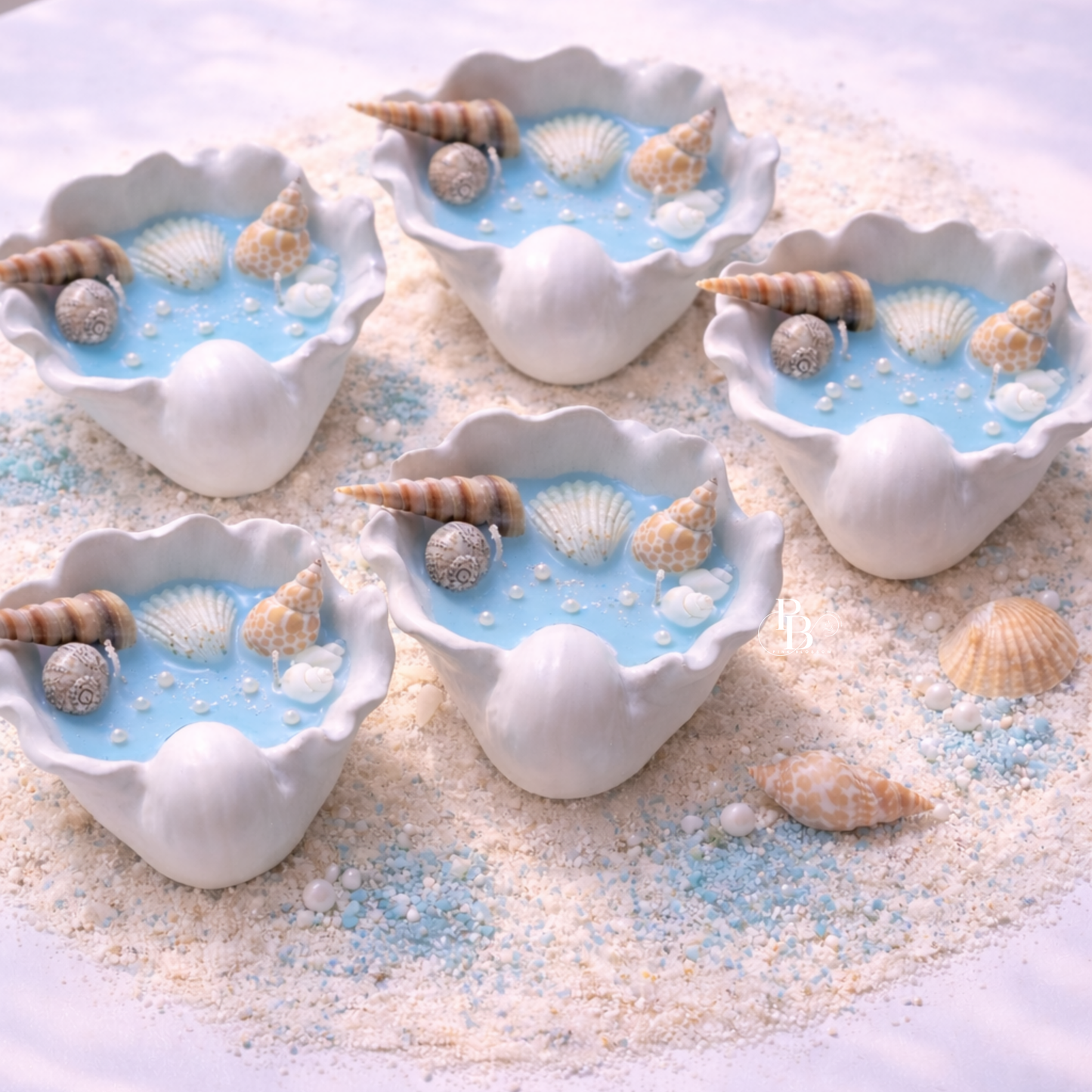 Luxury Seashell Ocean Candle – Handmade Beach Inspired Decorative Candle | Coastal Home Decor & Gift