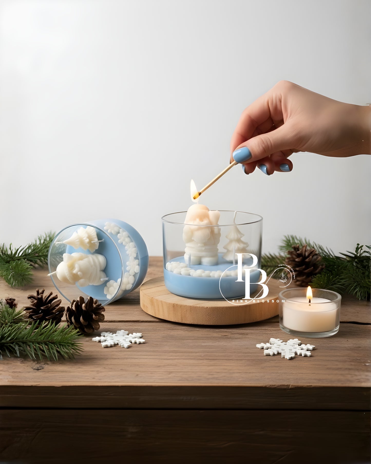 Christmas Special Candle Collection – Handcrafted Winter Wonderland Candles by Pink Blossom