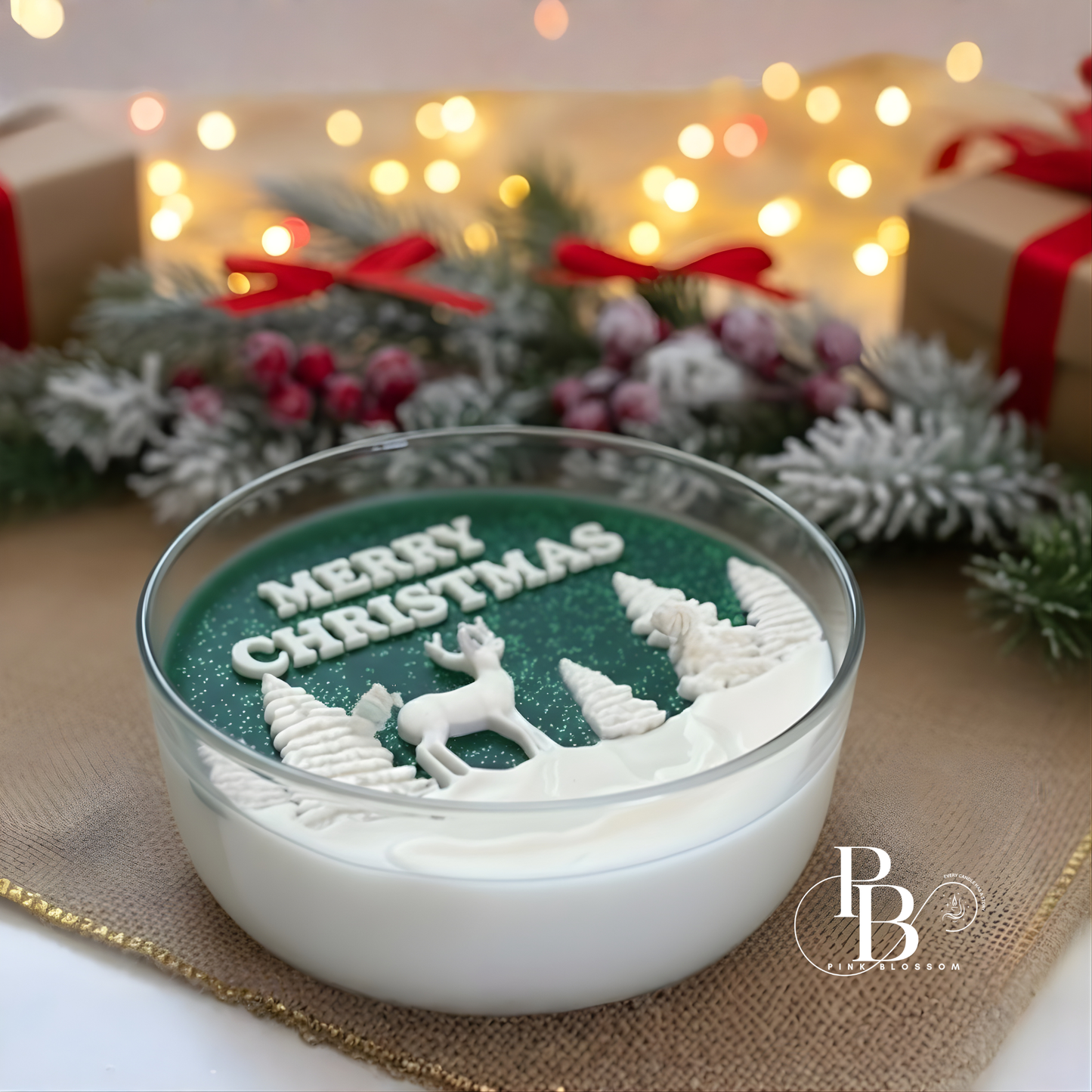 Luxury Merry Christmas Candle