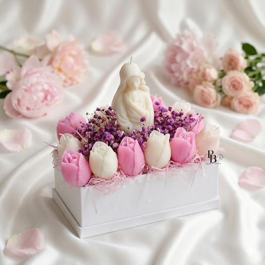 Mother’s Day Special Tulip Bloom Candle Gift Box