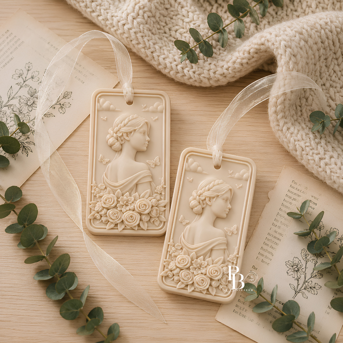 Ethereal Bloom Aroma Sachet™ | Handmade Feminine Floral Soy Wax Sachet for Wardrobe, Closet & Luxury Home Fragrance