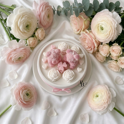 Teddy Bear Floral Candle Bowl