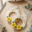 Golden Blossom Wreath Aroma Sachet™ | Handmade Soy Wax Floral Ring Sachet for Wardrobe, Closet & Home Fragrance