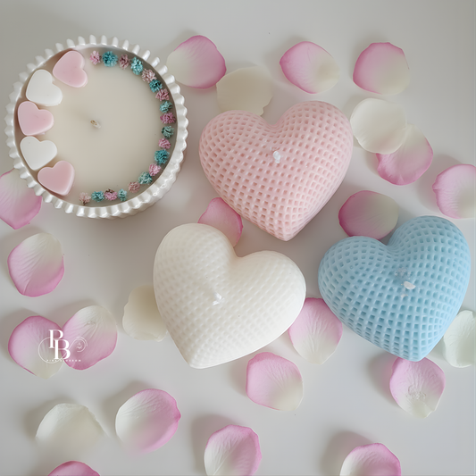 Luxury Heart-Shaped Soy Wax Candles | Handmade Romantic Candles for Gifting