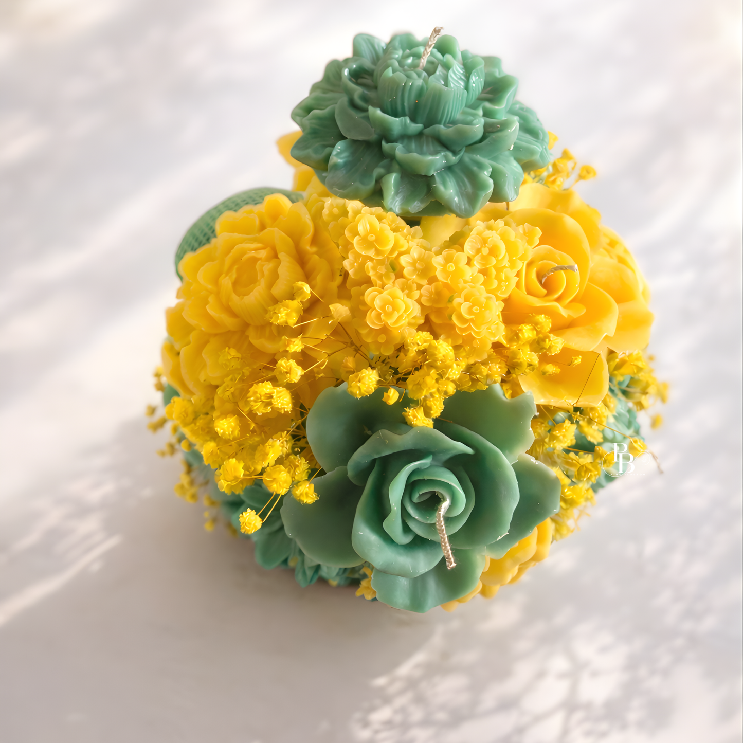 Luxury Floral Succulent Candle Bowl