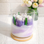 Luxury Purple Peony Flower Candle in Glass Jar