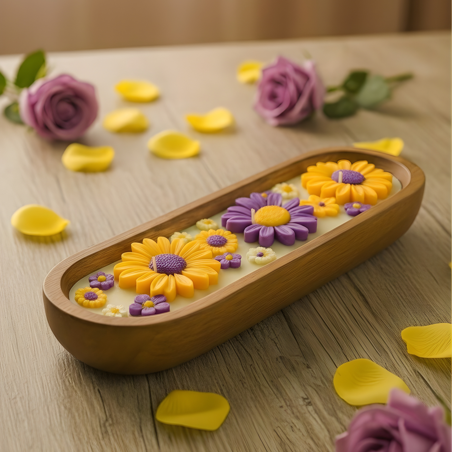 Floral Boat Candle