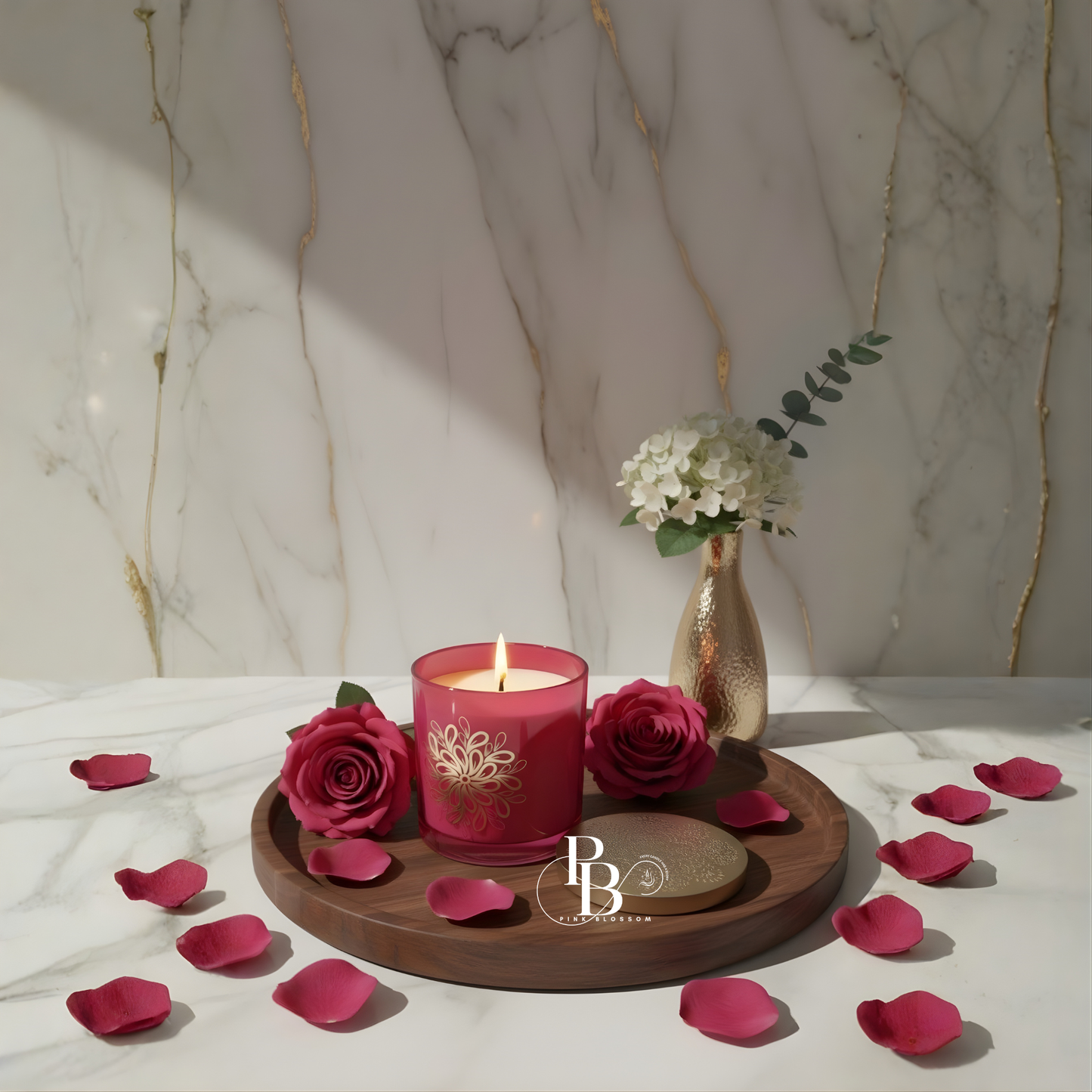 Crimson Bloom Candle – The Essence of Refined Luxury