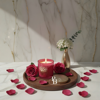 Crimson Bloom Candle