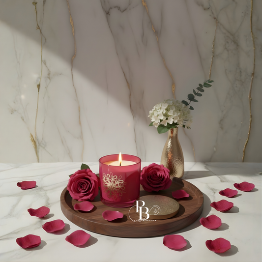 Crimson Bloom Candle – The Essence of Refined Luxury