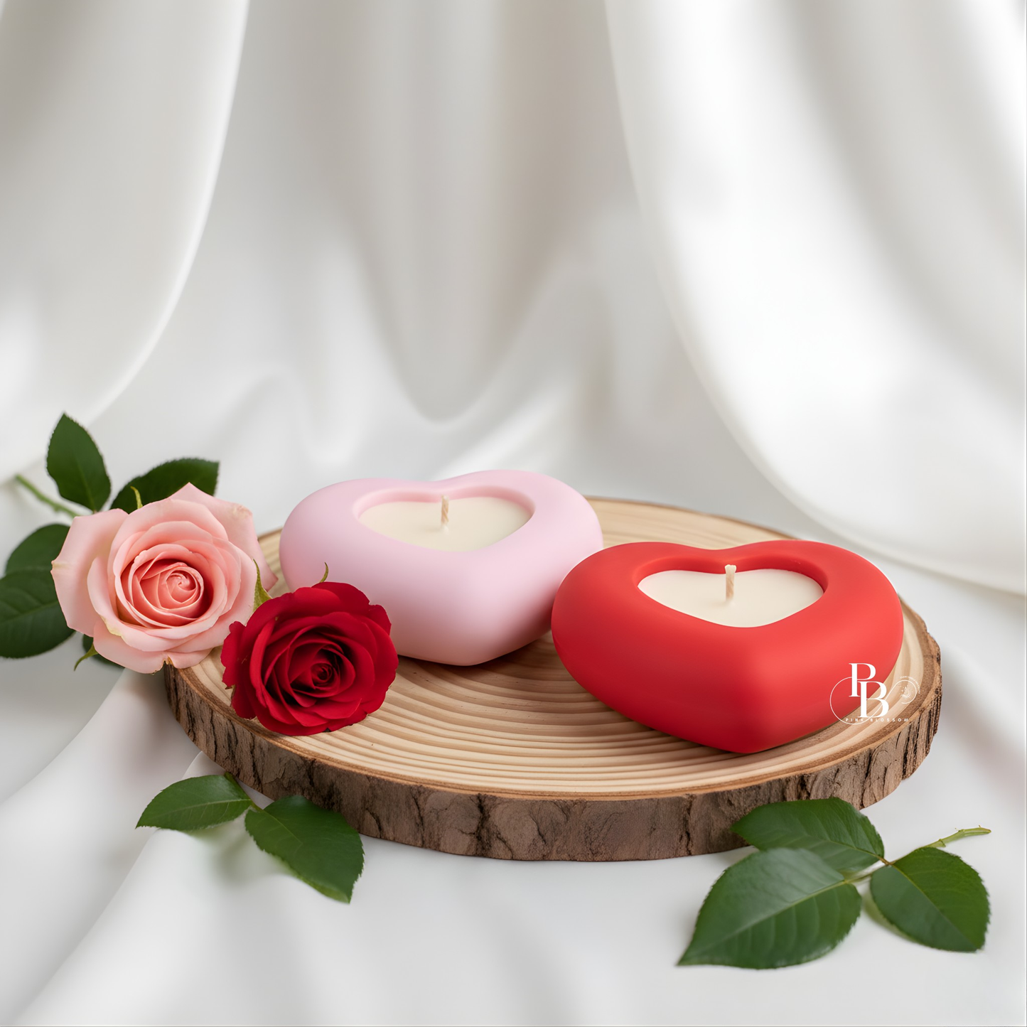 Valentine’s Day Heart Candle Set | Luxury Romantic Scented Candles for Couples & Gifting
