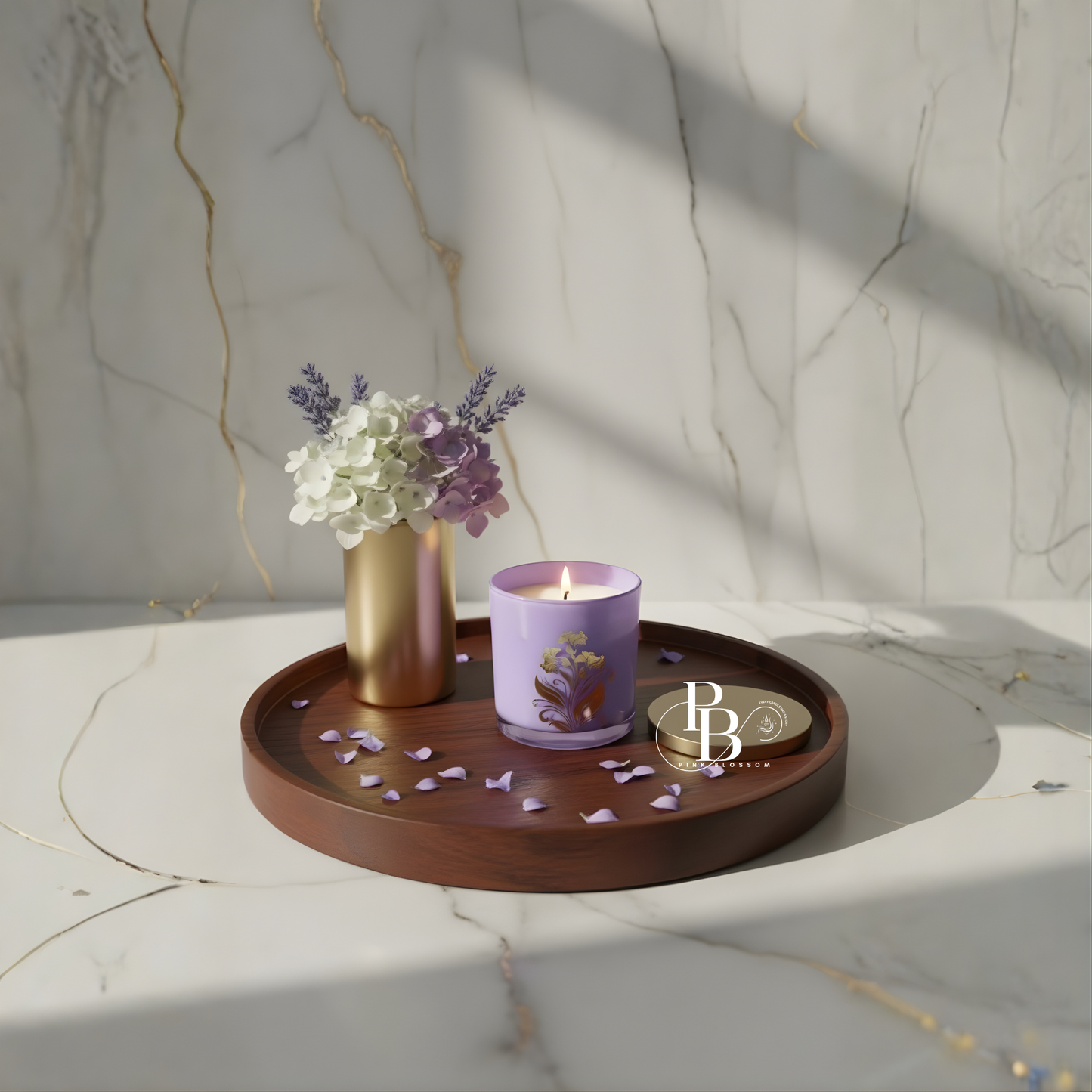 Lavender Bloom Luxury Scented Candle – Elegant Floral Serenity