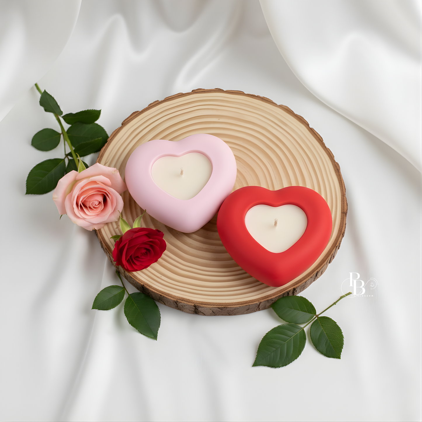 Valentine’s Day Heart Candle Set | Luxury Romantic Scented Candles for Couples & Gifting