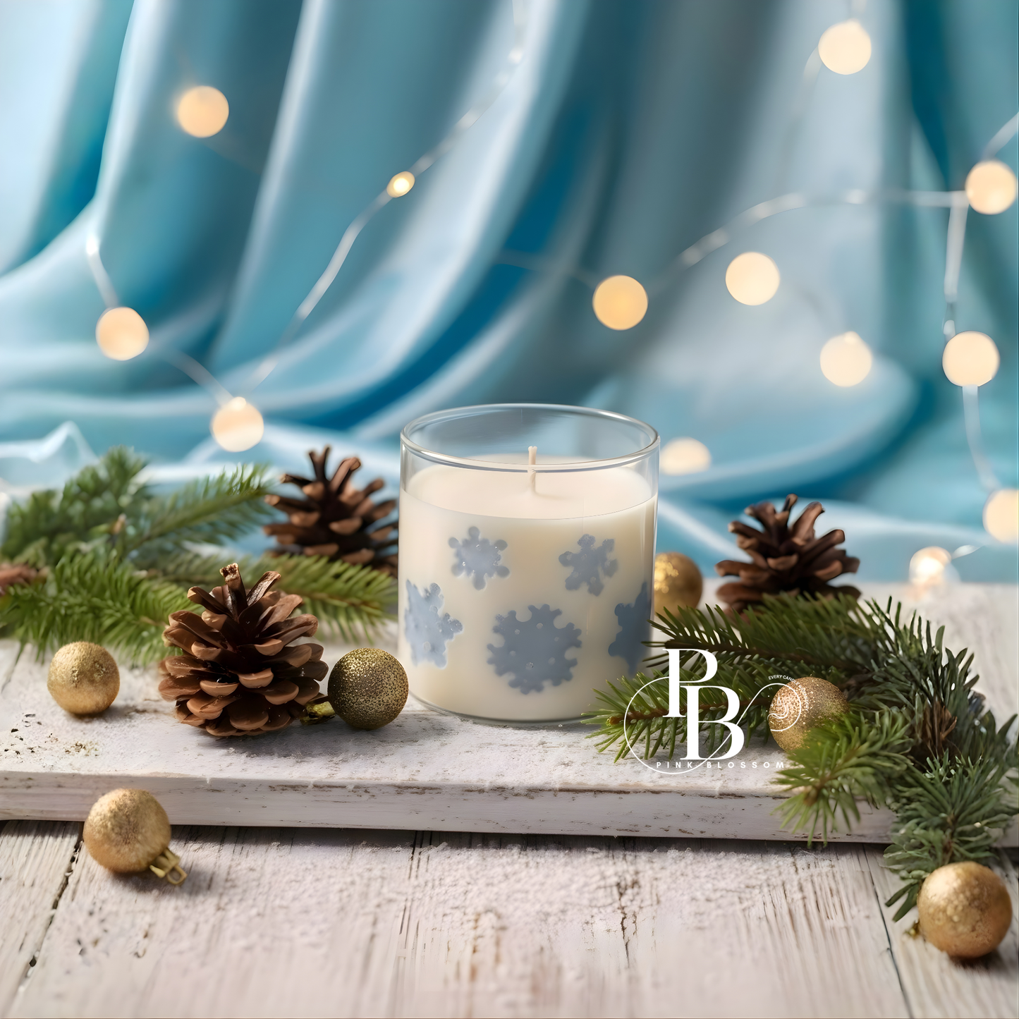 Luxury Snowflake Christmas Candle