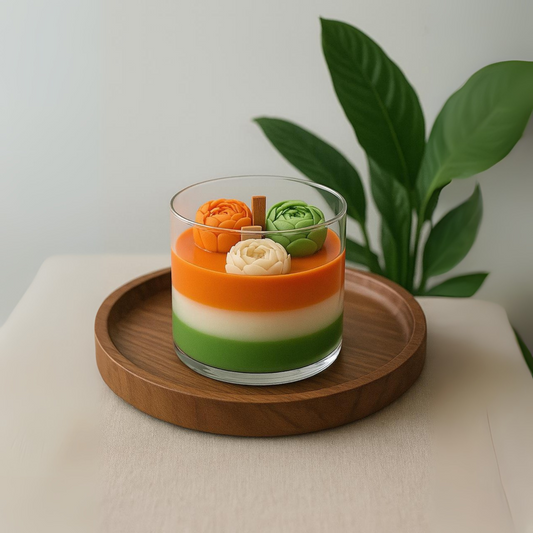 Tricolor Floral Soy Candle
