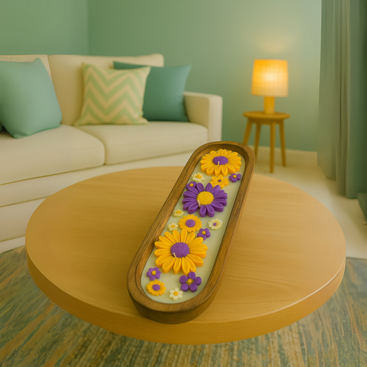 Floral Boat Candle