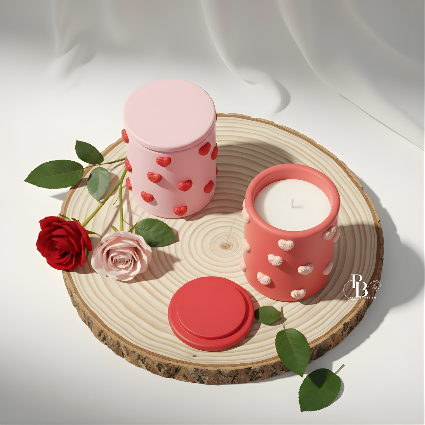 Valentine’s Day Heart Candle (Pack of 2)