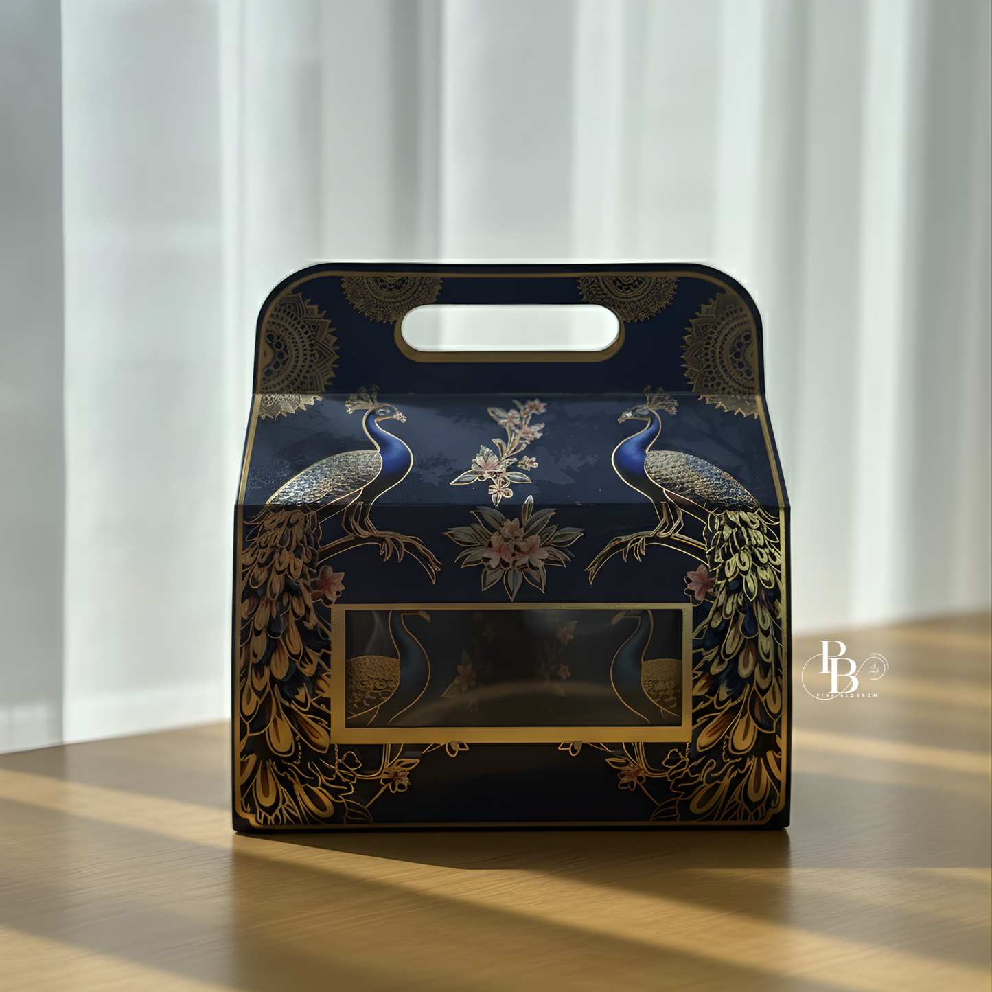 Luxury Peacock Design Scented Candle Gift Set – Premium Decorative Candles in Elegant Blue & Gold Box