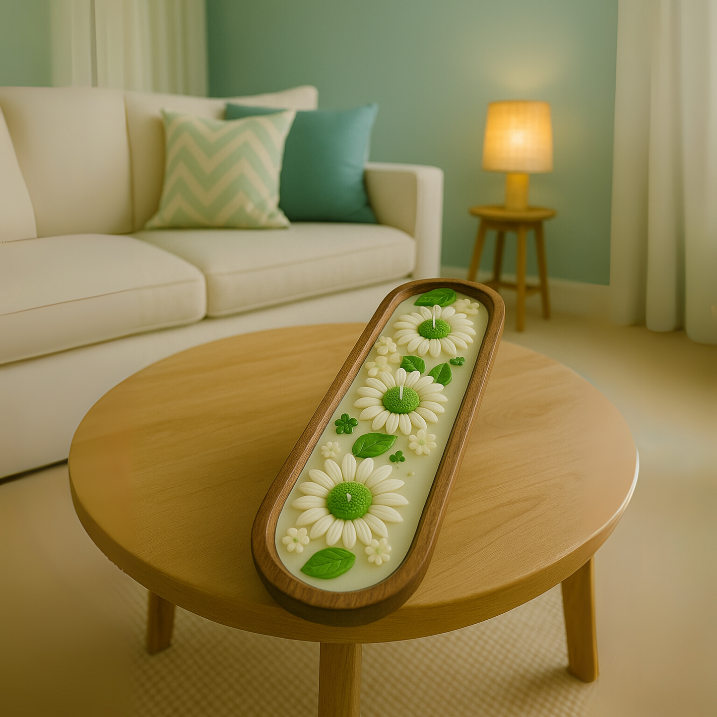 Floral Boat Candle
