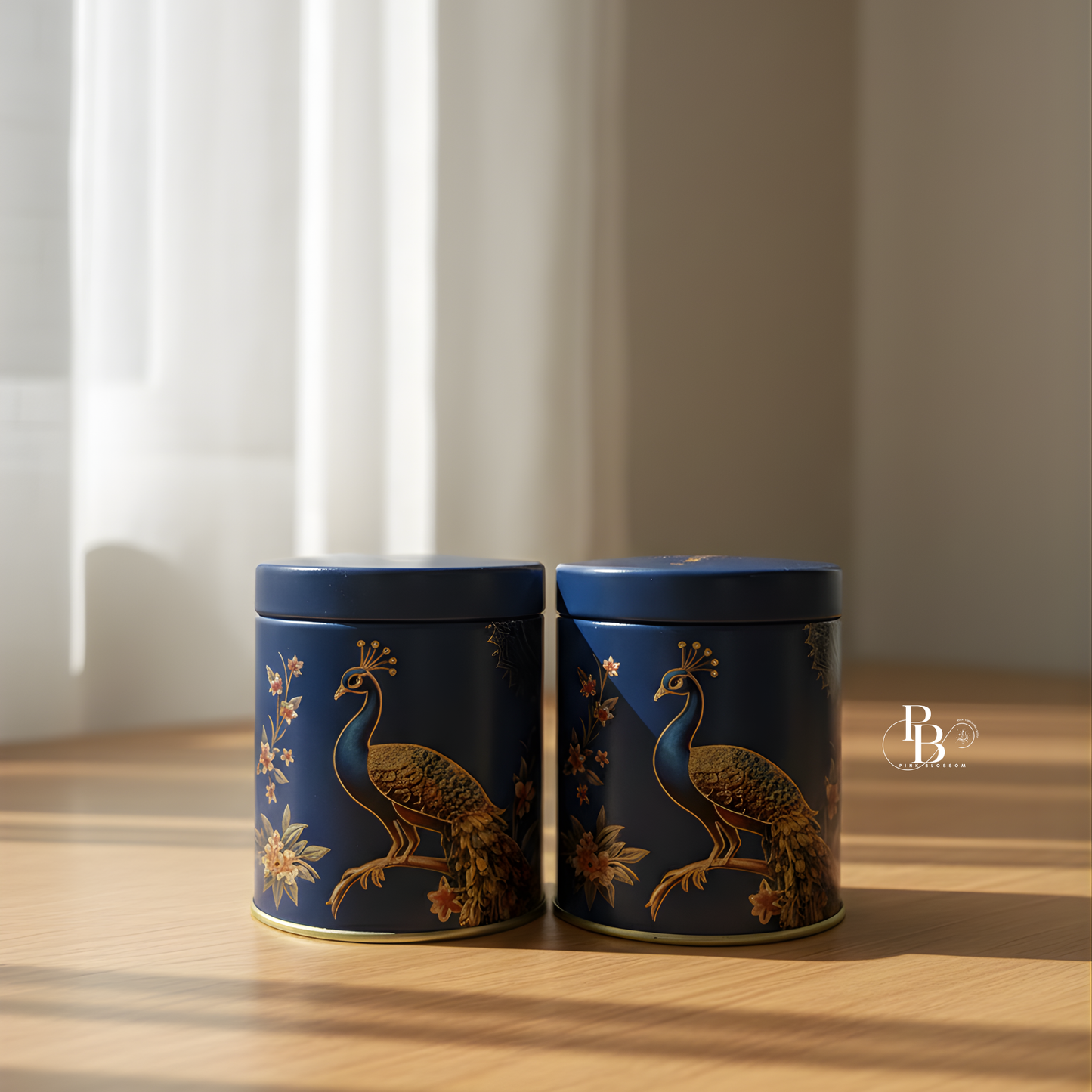 Luxury Peacock Design Scented Candle Gift Set – Premium Decorative Candles in Elegant Blue & Gold Box