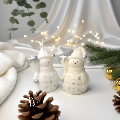 Snowman Christmas Candle