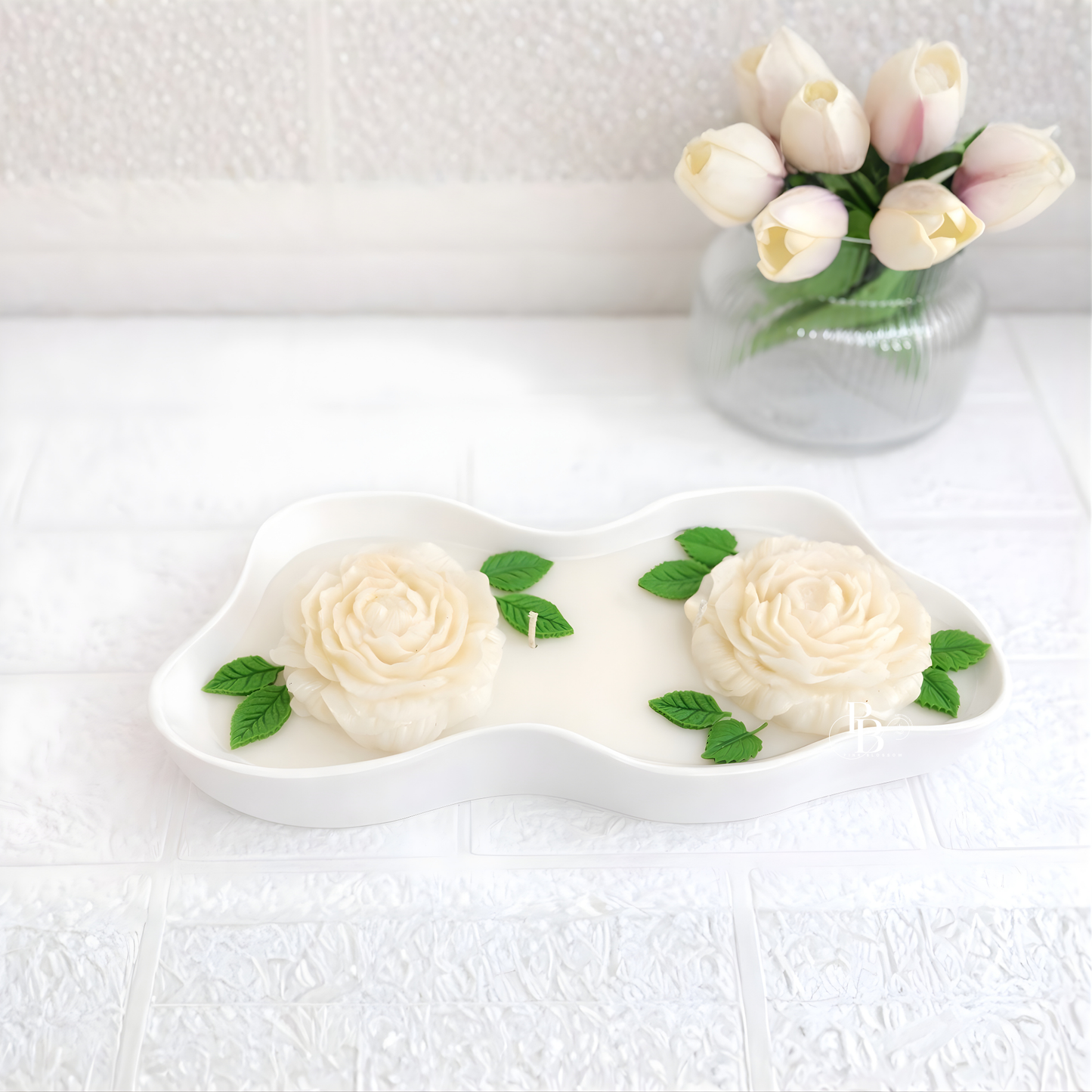 Luxury Rose Centerpiece Candle