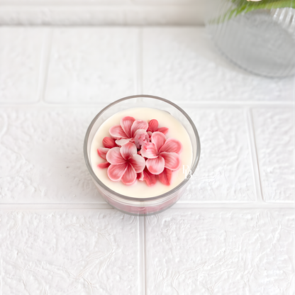 Luxury Floral Glass Bowl Candle