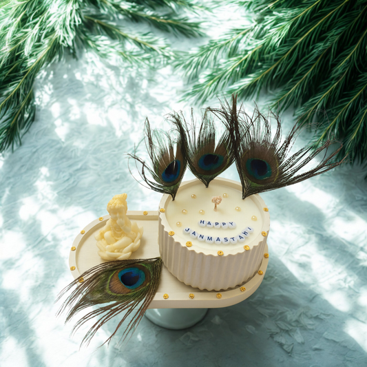 Janmashtami Candle with Krishna Idol Sachet