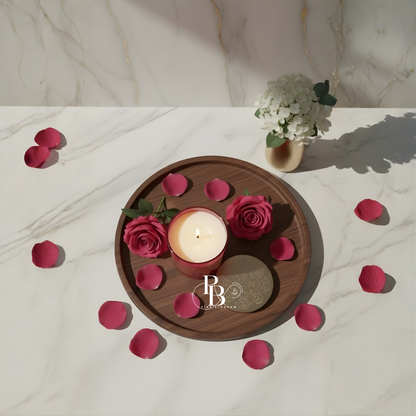 Crimson Bloom Candle