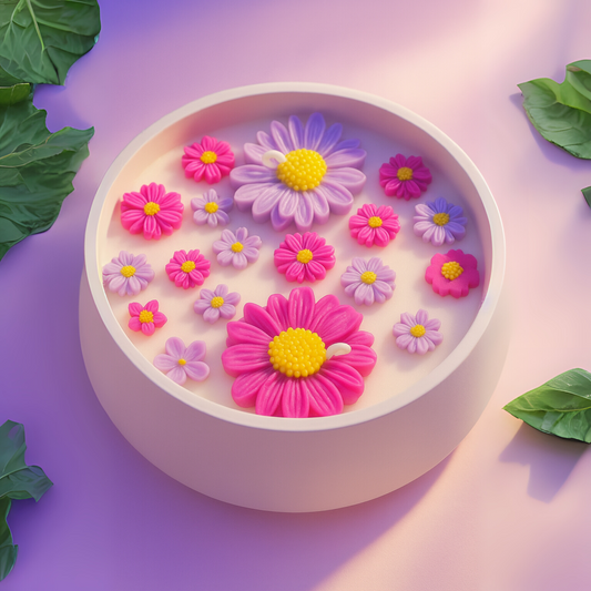 Luxury Floral Floating Candle – Handcrafted Daisy Blossom Design for Elegant Home Decor