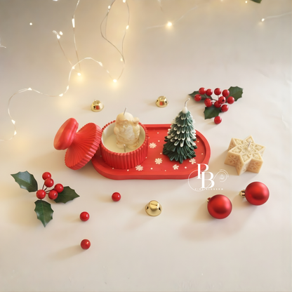 Christmas Special Santa & Pine Tree Candle Set
