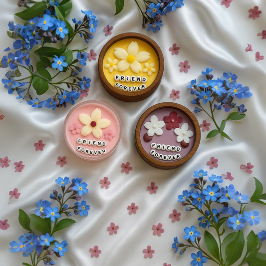 Friend Forever Floral Candle