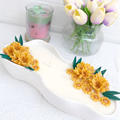 Luxury Floral Sculpted Candle