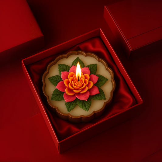 Luxury Festive Flower Urli Candles – Handcrafted Decorative Diwali Candles