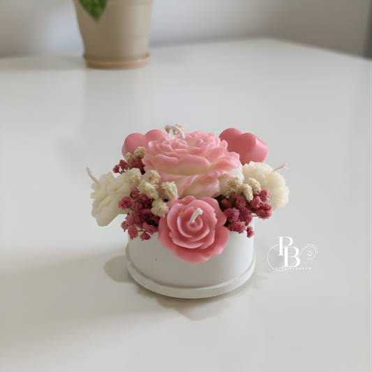 Luxury Floral Candle Bouquet | Handcrafted Rose Candle Arrangement