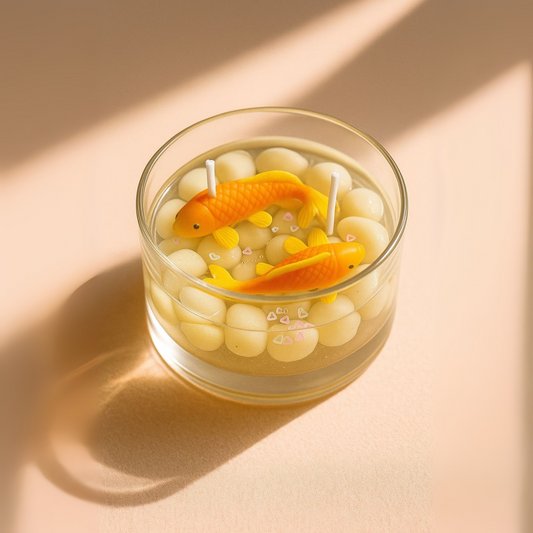 Golden Koi Pond Gel Candle