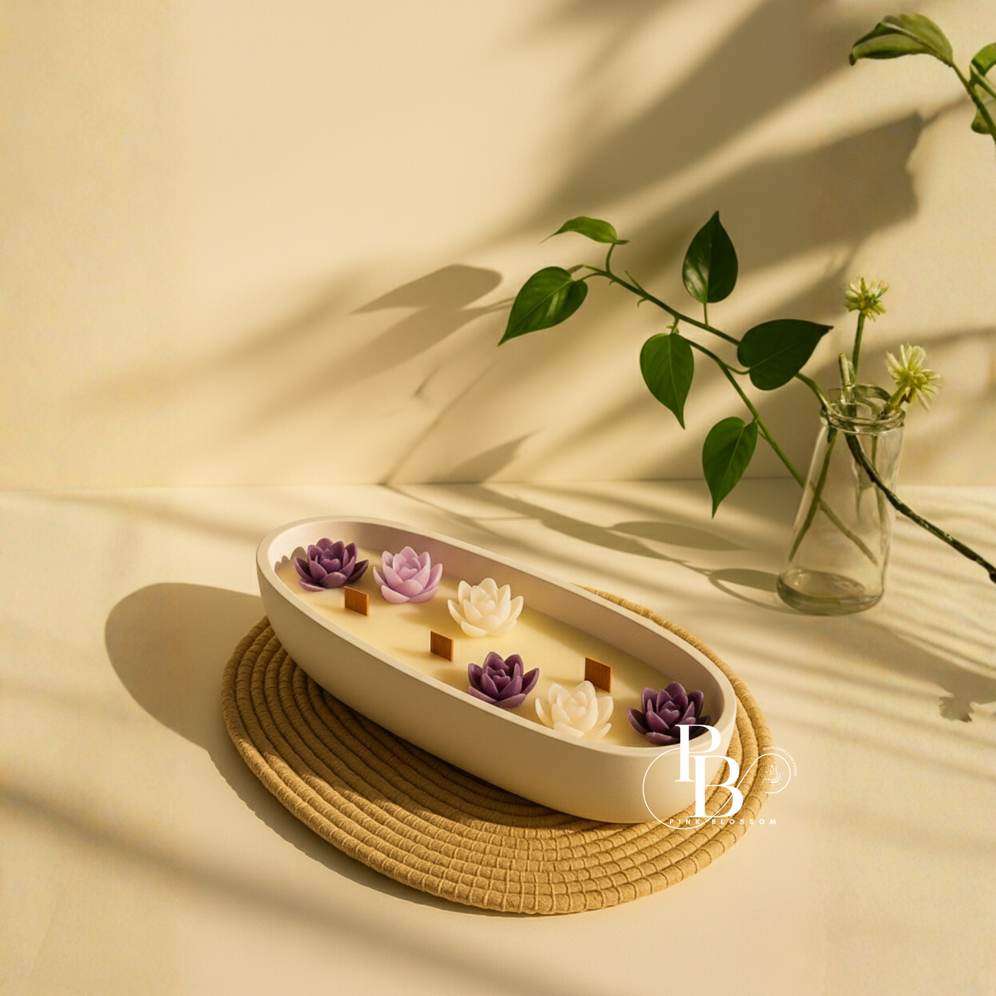 Luxury Lotus Flower Candle Bowl