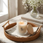 Luxury Scented Soy Wax Candle in Frosted Glass Jar with Wooden Lid
