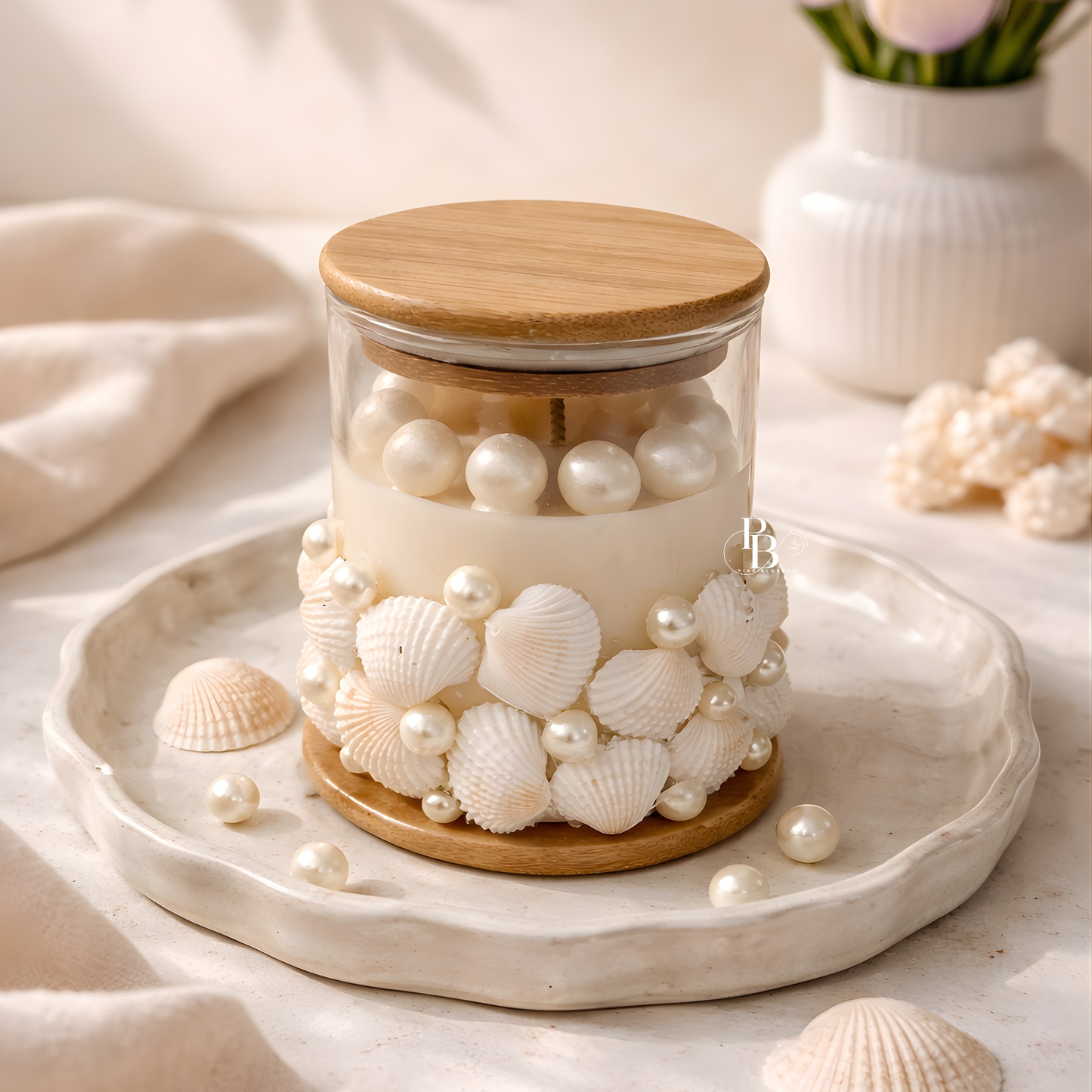 Pearl Seashell Candle