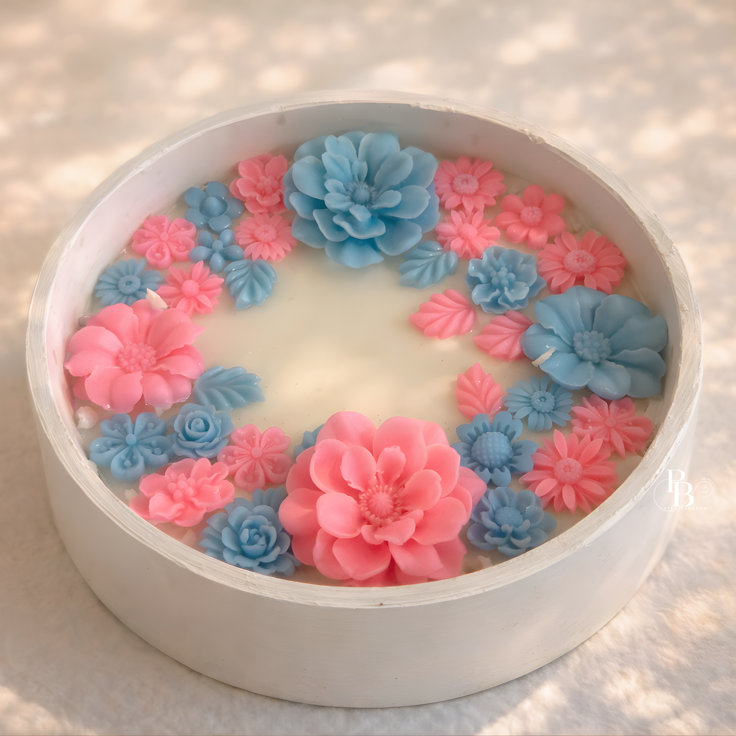 Handcrafted Floral Designer Candle – Luxury Decorative Scented Candle