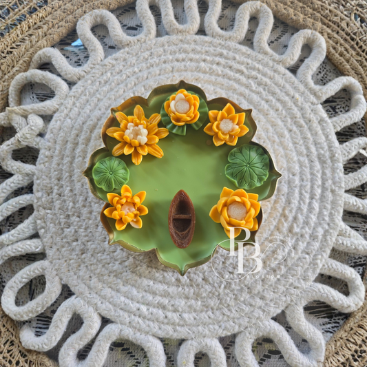 Luxury Lotus Pond Candles – Handmade Premium Festive & Home Décor Collection