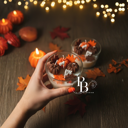 Luxury Pumpkin & Autumn Leaf Candle