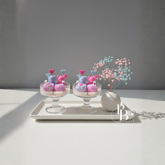 Teddy Blossom Duo Candle