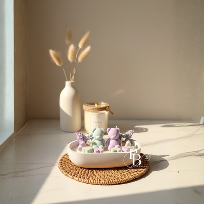 Lavender & Mint Teddy Bear Candle