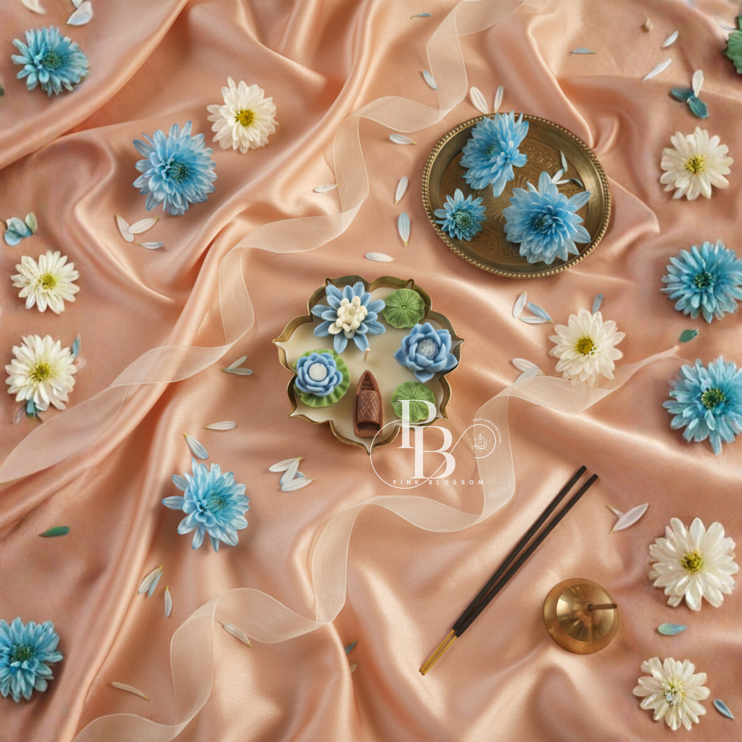 Luxury Lotus Pond Candles – Handmade Premium Festive & Home Décor Collection