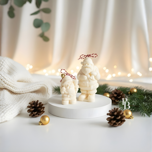 Handcrafted Santa Figurine Christmas Candles
